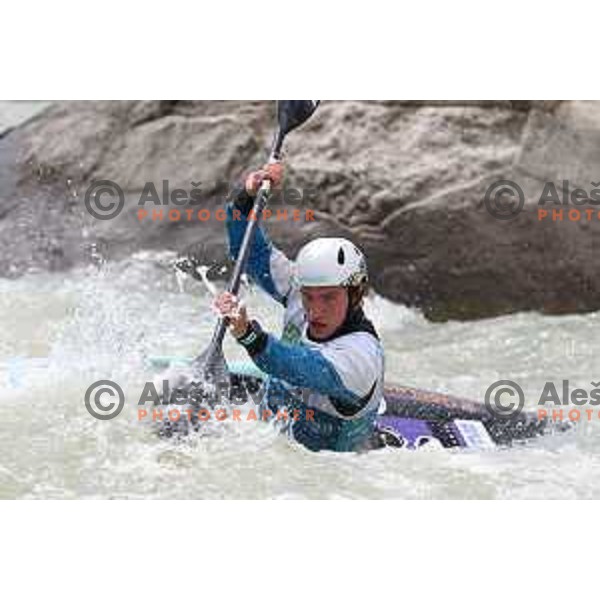 Ziga Lin Hocevar (SLO) competes in Men’s Kayak Slalom at ECA European Championships in Tacen, Ljubljana, Slovenia on May 18, 2024