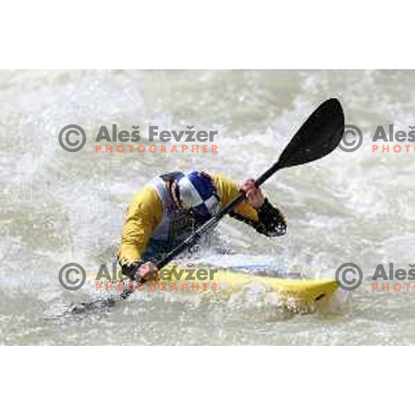 Peter Kauzer (SLO) competes in Men\'s Kayak Slalom at ECA European Championships in Tacen, Slovenia on May 18, 2024