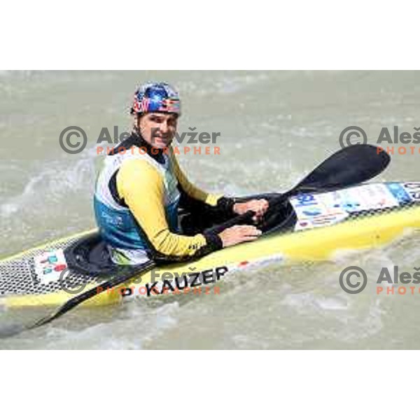 Peter Kauzer (SLO) competes in Men\'s Kayak Slalom at ECA European Championships in Tacen, Slovenia on May 18, 2024