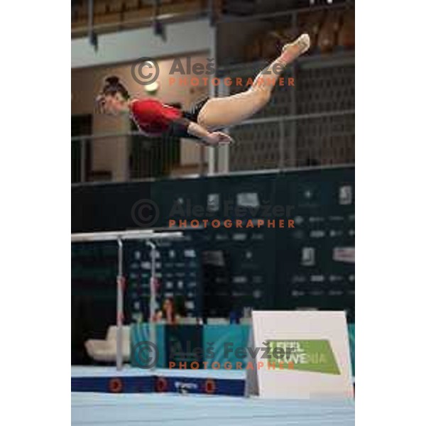 Lena Bickel (SUI), winner of Women\'s floor exercise in the second day of the Final of Gymnastic Artistic World Challenge Cup in Arena Bonifika in Koper, Slovenia on June 2, 2024