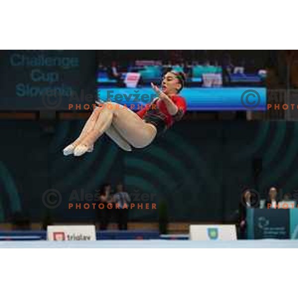 Lena Bickel (SUI), winner of Women\'s floor exercise in the second day of the Final of Gymnastic Artistic World Challenge Cup in Arena Bonifika in Koper, Slovenia on June 2, 2024