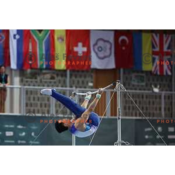 Chia-Hung Tang (TPE), winner of Men\'s horizontal bar in the second day of the Final of Gymnastic Artistic World Challenge Cup in Arena Bonifika in Koper, Slovenia on June 2, 2024