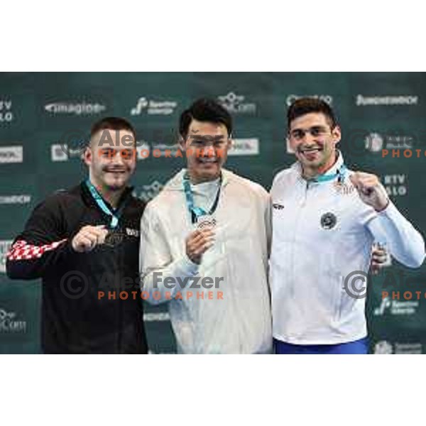 Chia-Hung Tang (TPE), winner of Men\'s horizontal bar in the second day of the Final of Gymnastic Artistic World Challenge Cup in Arena Bonifika in Koper, Slovenia on June 2, 2024