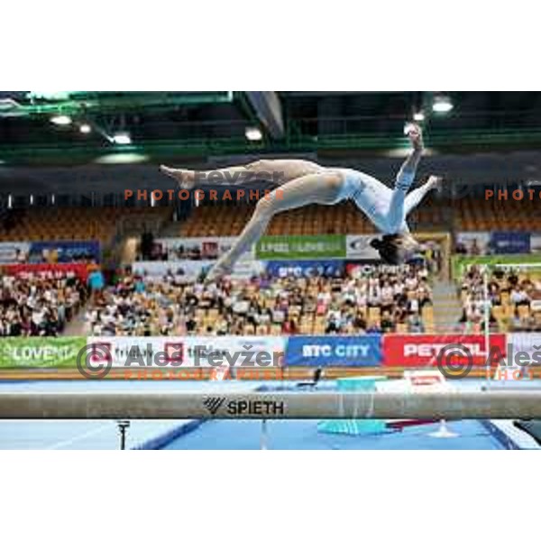 Veronica Mandriota (ITA), winner of Women\'s balance beam in the second day of the Final of Gymnastic Artistic World Challenge Cup in Arena Bonifika in Koper, Slovenia on June 2, 2024