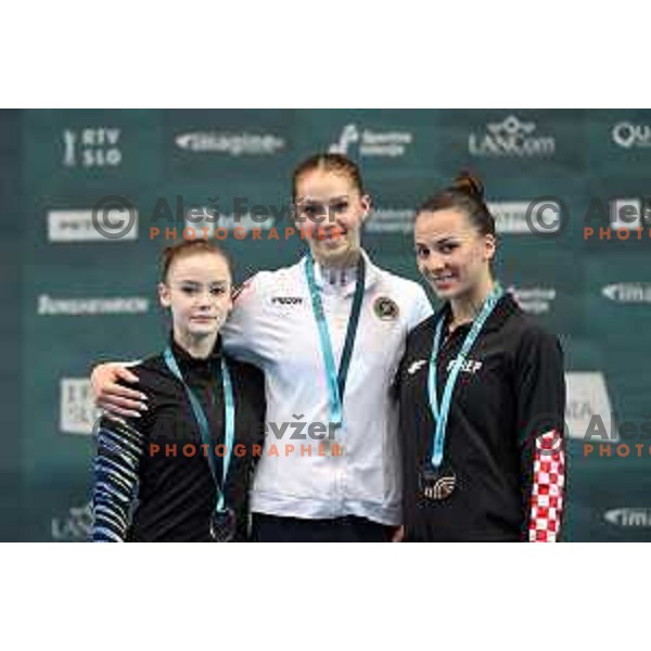 Veronica Mandriota (ITA), winner of Women\'s balance beam in the second day of the Final of Gymnastic Artistic World Challenge Cup in Arena Bonifika in Koper, Slovenia on June 2, 2024