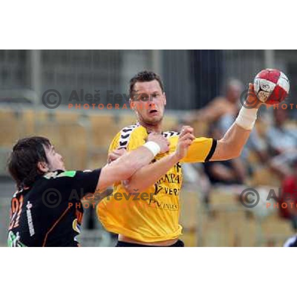 Aljosa Stefanic at third place match in Slovenian handball Supercup between Celje PL and Gorenje Velenje, played in Koper (Slovenia) 6.9.2008 