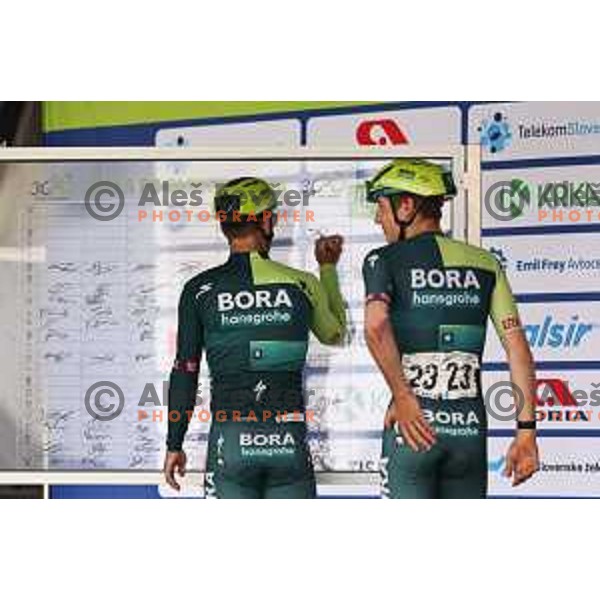 Team Bora Hansgrohe at 30.Tour of Slovenia-Dirka po Sloveniji at deprature of stage 3 in Ljubljana on June 14, 2024
