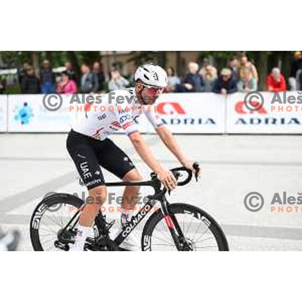 Domen Novak (UAE) at 30.Tour of Slovenia-Dirka po Sloveniji at deprature of stage 3 in Ljubljana on June 14, 2024
