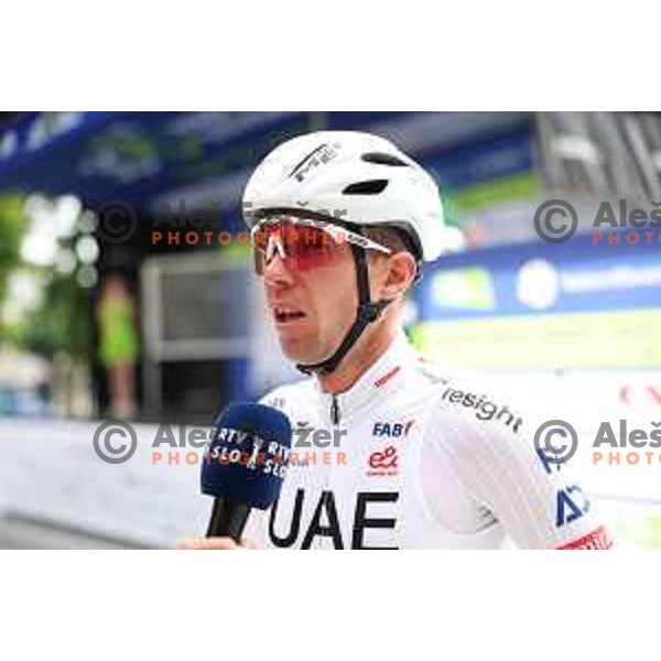 Domen Novak (UAE) at 30.Tour of Slovenia-Dirka po Sloveniji at deprature of stage 3 in Ljubljana on June 14, 2024