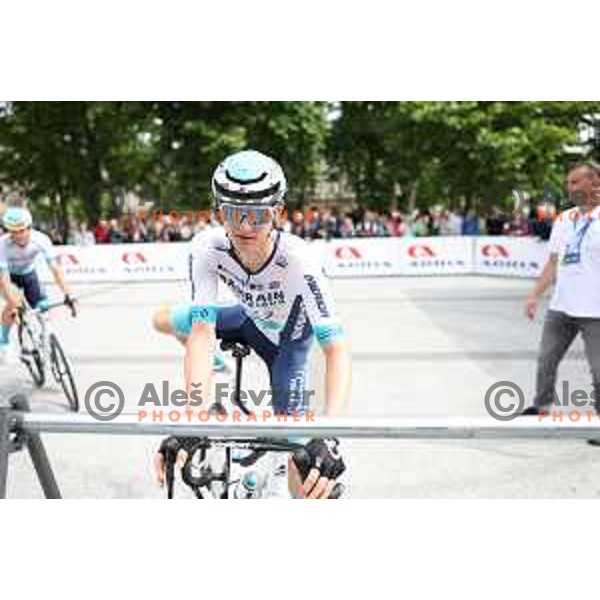 Matej Mohoric (Bahrain Victorius) at 30.Tour of Slovenia-Dirka po Sloveniji at deprature of stage 3 in Ljubljana on June 14, 2024