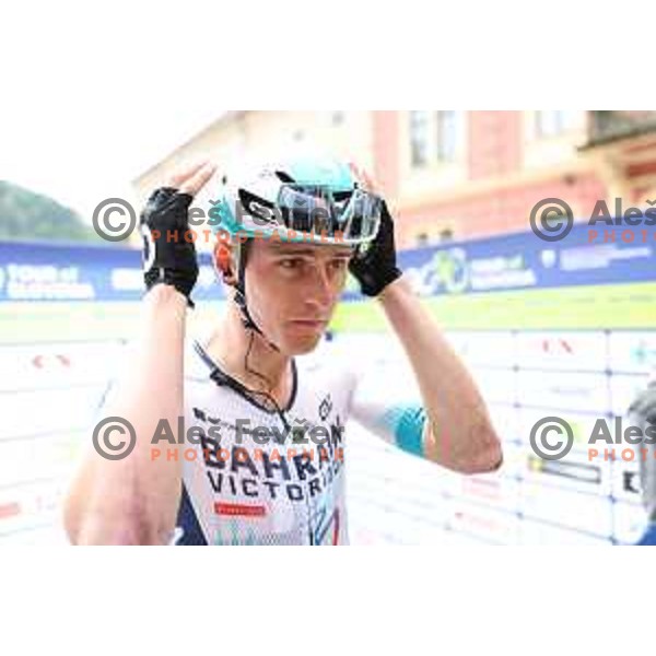 Matej Mohoric (Bahrain Victorius) at 30.Tour of Slovenia-Dirka po Sloveniji at deprature of stage 3 in Ljubljana on June 14, 2024