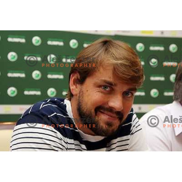 Jure Jankovic at press conference of RK Olimpija in Ljublajna, Slovenia 11.9.2008. 