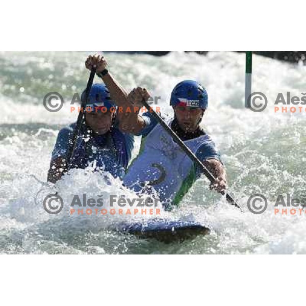 Wolf- Stepanek (CZE) at Olympic kayak&canoe slalom race in Shunyi at Beijing Olympic games,China 14.8.2008 