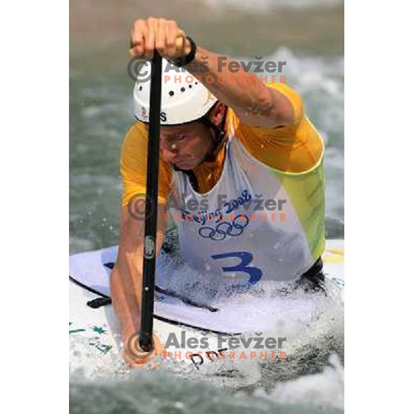 Robin Bell (AUS) at Olympic kayak&canoe slalom race in Shunyi at Beijing Olympic games,China 14.8.2008 