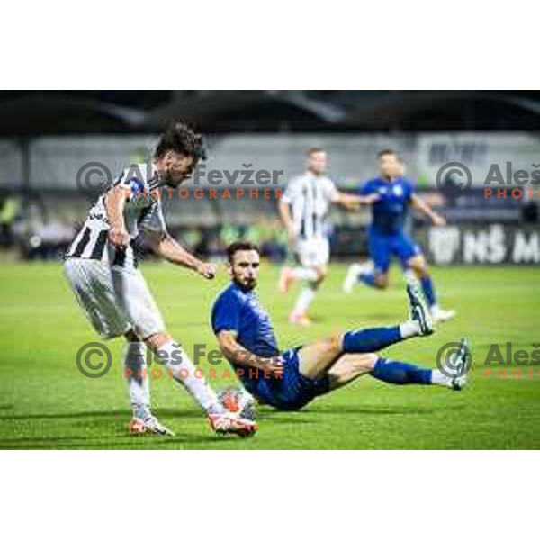 in action during Prva liga Telemach 2024/25 football match between Mura and Nafta 1903 in Fazanerija, Murska Sobota, Slovenia on July 20, 2024. Photo: Jure Banfi