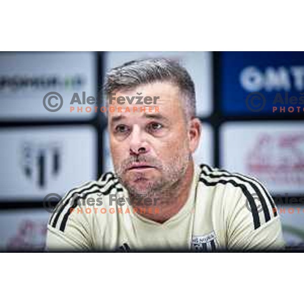 at the press conference after Prva liga Telemach 2024/25 football match between Mura and Nafta 1903 in Fazanerija, Murska Sobota, Slovenia on July 20, 2024. Photo: Jure Banfi