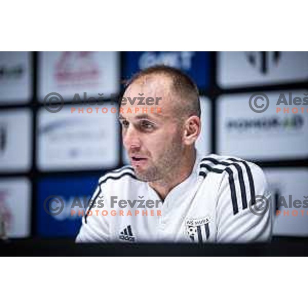 at the press conference after Prva liga Telemach 2024/25 football match between Mura and Nafta 1903 in Fazanerija, Murska Sobota, Slovenia on July 20, 2024. Photo: Jure Banfi