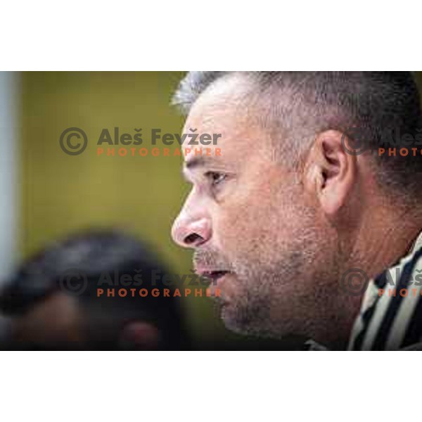 at the press conference after Prva liga Telemach 2024/25 football match between Mura and Nafta 1903 in Fazanerija, Murska Sobota, Slovenia on July 20, 2024. Photo: Jure Banfi