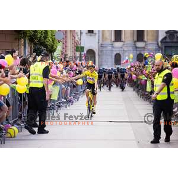 during reception for Tadej Pogacar, winner of Giro D\'Italia and Tour de France 2024 at Congress Square in Ljubljana, Slovenia on July 25, 2024 Photo Grega Valancic / alesfevzer.com