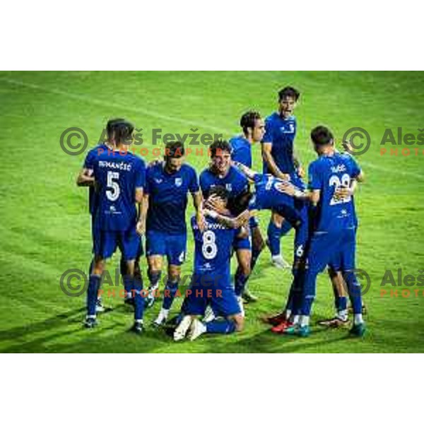 in action during Prva liga Telemach 2024/25 football match between Nafta 1903 and Radomlje in Sportni park Lendava, Slovenia on July 26, 2024. Photo: Jure Banfi