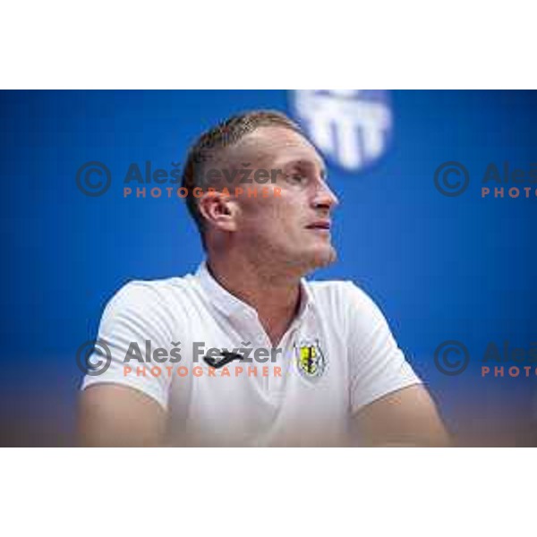 at the press conference after Prva liga Telemach 2024/25 football match between Nafta 1903 and Radomlje in Sportni park Lendava, Slovenia on July 26, 2024. Photo: Jure Banfi