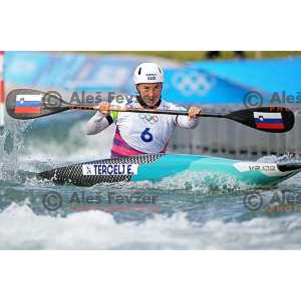 Eva Tercelj (SLO) competes in the Final of Women’s K-1 race at Canoeing Competition at Paris 2024 Summer Olympic Games, France on July 28, 2024