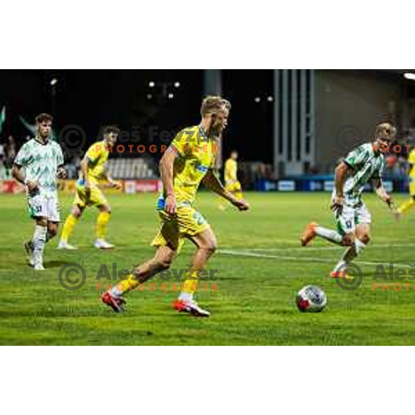Nik Omladic of FC Koper in action during Prva liga Telemach 2024/25 football match, Round 2, between Koper and Olimpija in Sportni park Bonifikia, Slovenia on July 28, 2024. Photo: Grega Valancic