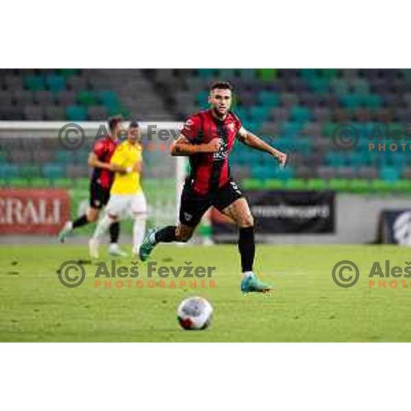 in action during Prva liga Telemach 2024/25 football match, Round 2, between Bravo and Primorje in Stadium Stozice, Slovenia on July 29, 2024. Photo: Grega Valancic