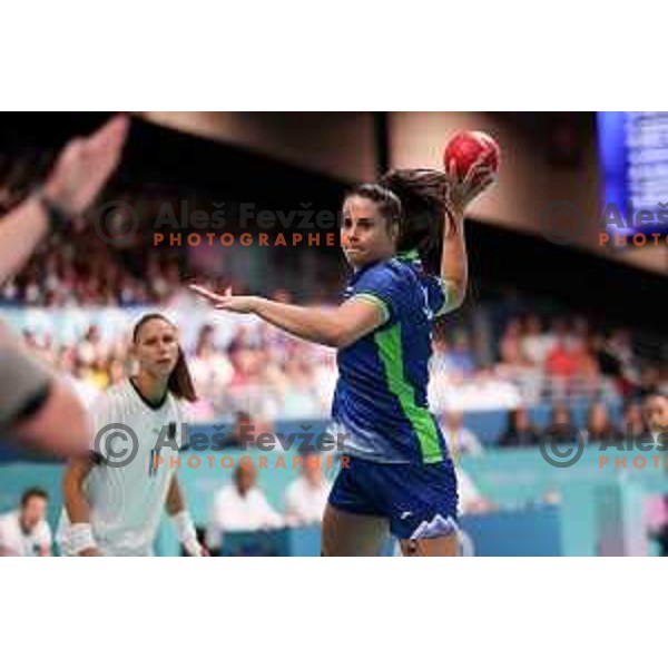 Natasa Ljepoja of Slovenia in action during Women’s Olympic Handball Tournament match between Slovenia and Germany at Paris 2024 Summer Olympic Games, France on July 30, 2024. Foto: Filip Barbalic