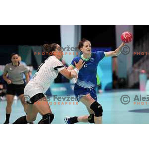 Ana Gros in action during Women’s Olympic Handball Tournament match between Slovenia and Germany at Paris 2024 Summer Olympic Games, France on July 30, 2024. Foto: Filip Barbalic