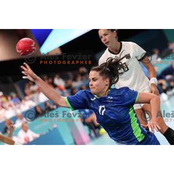 Natasa Ljepoja of Slovenia in action during Women’s Olympic Handball Tournament match between Slovenia and Germany at Paris 2024 Summer Olympic Games, France on July 30, 2024. Foto: Filip Barbalic
