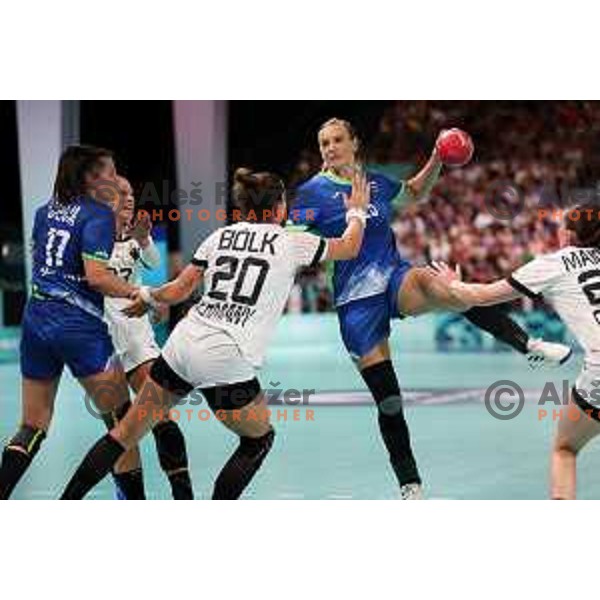 Barbara Lazovic of Slovenia in action during Women’s Olympic Handball Tournament match between Slovenia and Germany at Paris 2024 Summer Olympic Games, France on July 30, 2024. Foto: Filip Barbalic