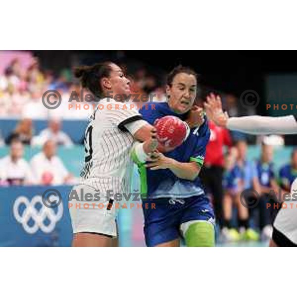 Tjasa Stanko of Slovenia in action during Women’s Olympic Handball Tournament match between Slovenia and Germany at Paris 2024 Summer Olympic Games, France on July 30, 2024. Foto: Filip Barbalic