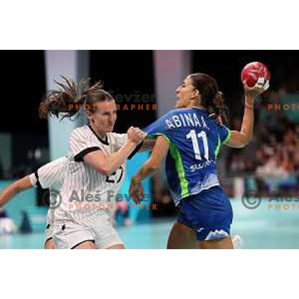 Ana Abina of Slovenia in action during Women’s Olympic Handball Tournament match between Slovenia and Germany at Paris 2024 Summer Olympic Games, France on July 30, 2024. Foto: Filip Barbalic