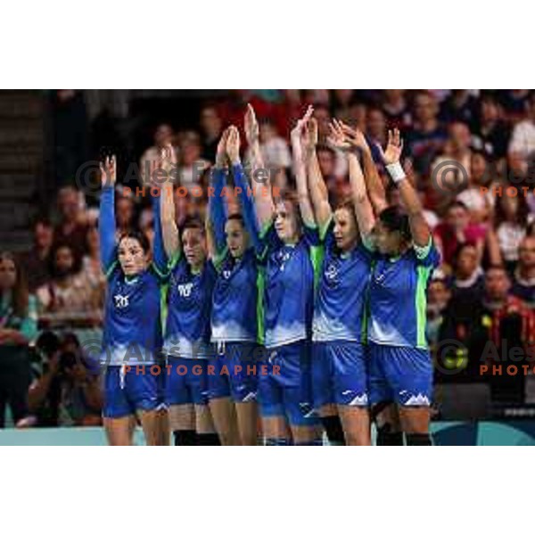 in action during Women’s Olympic Handball Tournament match between Slovenia and Germany at Paris 2024 Summer Olympic Games, France on July 30, 2024. Foto: Filip Barbalic