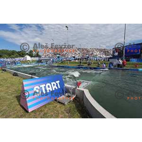 Eva Tercelj (SLO) competes in the Final of Women’s K-1 race at Canoeing Competition at Paris 2024 Summer Olympic Games, France on July 28, 2024