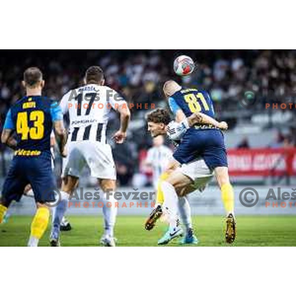Kai Cipot in action during Prva liga Telemach football match between Mura and Celje in Fazanerije, Murska Sobota, Slovenia on August 3, 2024. Photo: Jure Banfi