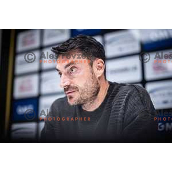 Albert Riera, head coach of Celje at the press conference after Prva liga Telemach football match between Mura and Celje in Fazanerije, Murska Sobota, Slovenia on August 3, 2024. Photo: Jure Banfi