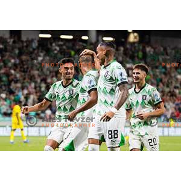Jorge Silva of NK Olimpija in action during UEFA Conference League Qualifiers, Round 3, between NK Olimpija Ljubljana (SLO) and FC Sheriff Tiraspol (MDA) in Ljubljana, Slovenia on August 8th, 2024. Photo: Grega Valancic / alesfevzer.com