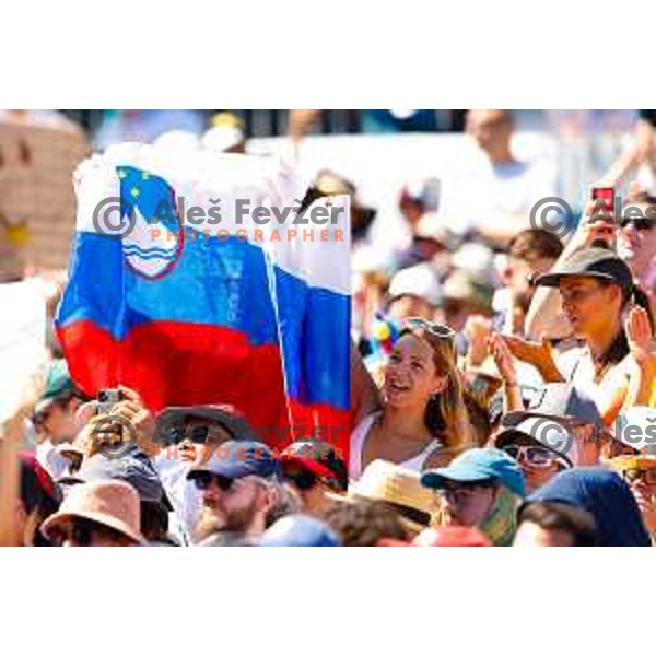 Janja Garnbret of Slovenia, Olympic gold medalist in Sport Climbing Women\'s Boulder & Lead at Paris 2024 Summer Olympic Games,France on August 10, 2024