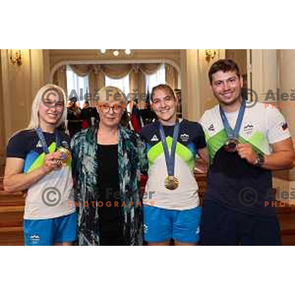 Reception of Slovenia Olympic Team in Ljubljana, Slovenia after conclusion of Paris 2024 Summer Olympic Games on Augsut 12, 2024