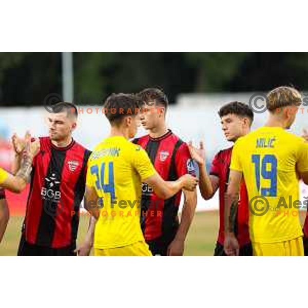 in action during Prva liga Telemach 2024/25 football match between Primorje and Domzale in Nova Gorica, Slovenia on August 16, 2024