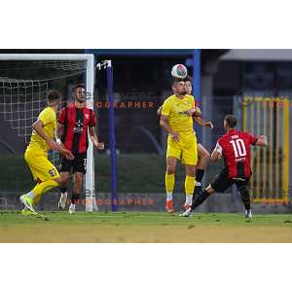 in action during Prva liga Telemach 2024/25 football match between Primorje and Domzale in Nova Gorica, Slovenia on August 16, 2024