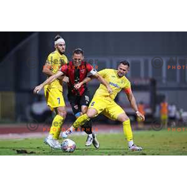 Matic Zavnik in action during Prva liga Telemach 2024/25 football match between Primorje and Domzale in Nova Gorica, Slovenia on August 16, 2024