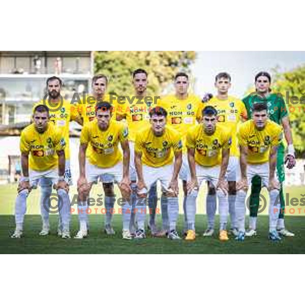 Team Bravo Kostel starting eleven during Prva liga Telemach football match between Mura and Bravo Kostel in Fazanerija, Murska Sobota, Slovenia on August 17, 2024. Photo: Jure Banfi