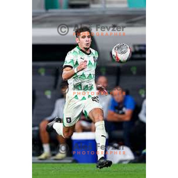 in action during Prva liga Telemach 2024/25 football match between Olimpija and Celje in Ljubljana, Slovenia on August 18, 2024