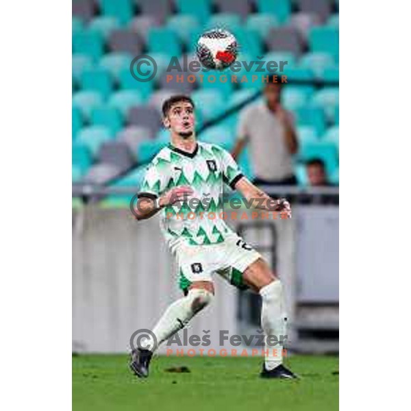 in action during Prva liga Telemach 2024/25 football match between Olimpija and Celje in Ljubljana, Slovenia on August 18, 2024