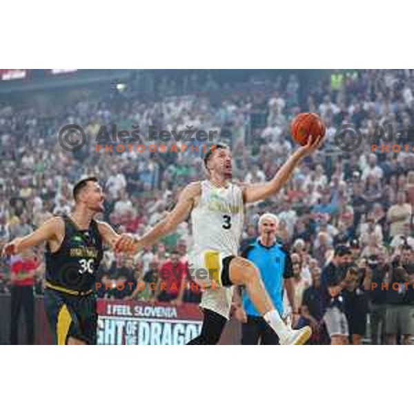Brothers Zoran Dragic and Goran Dragic play 1:1 during The Night of the Dragon in Arena Stozice, Ljubljana, Slovenia on Augsut 24, 2024