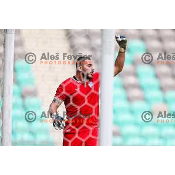 in action during Prva liga Telemach 2024/25 football match between Bravo Kostel and Nafta in Ljubljana, Slovenia on August 26, 2024