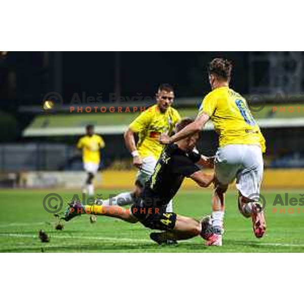 Matej Malensek in action during Prva liga Telemach 2024/25 football match between Radomlje and Bravo Kostel in Domzale, Slovenia on August 31, 2024